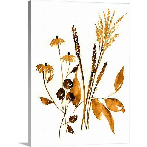 My Texas House Fall Bouquet II Floral Canvas Wall Art 18" x 24" | Walmart (US)