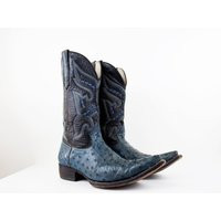 Vintage Blaue Straussenleder Western Cowboy Boots Größe 9.5 | Etsy (DACH)