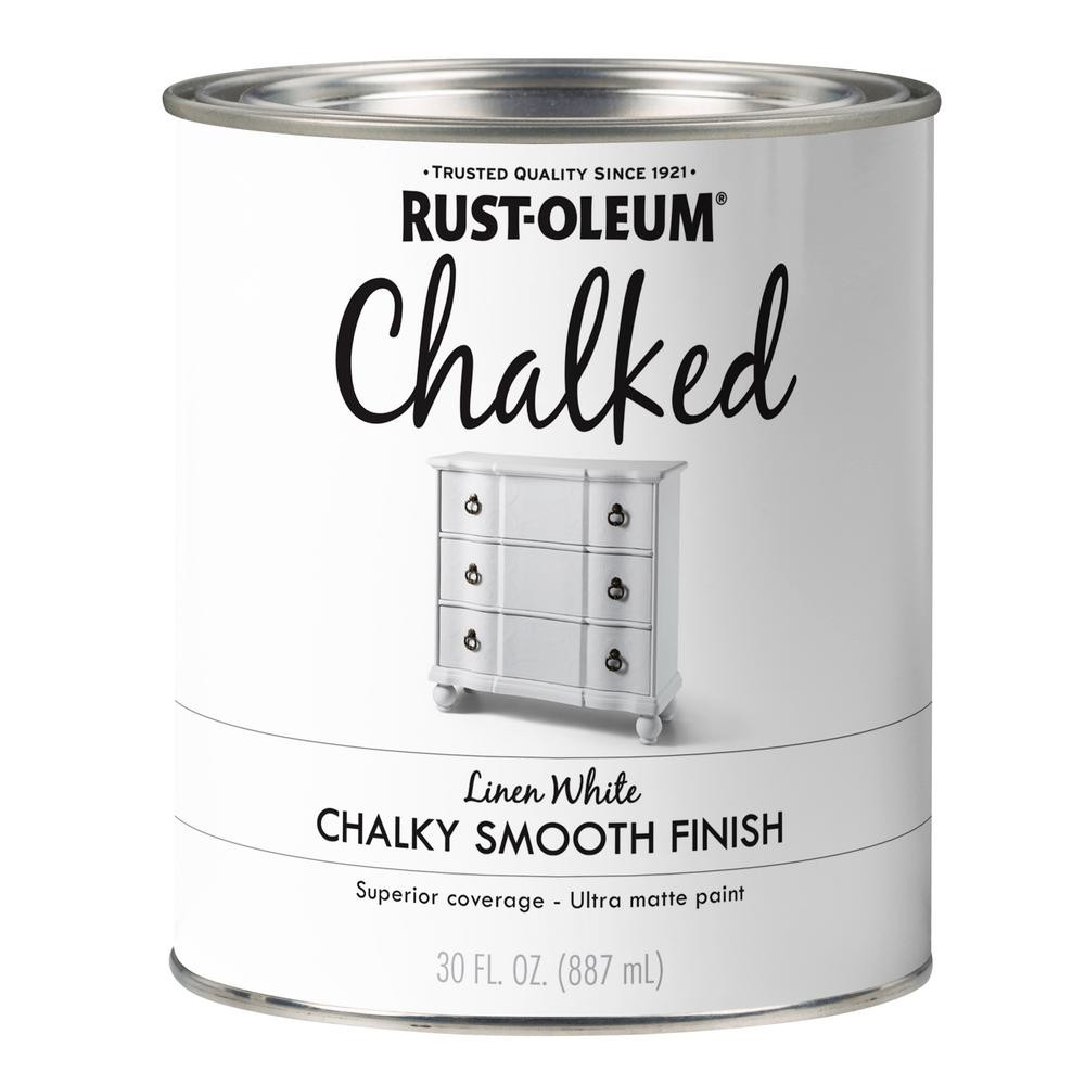 30 oz. Linen White Ultra Matte Interior Chalked Paint (2-Pack) | The Home Depot