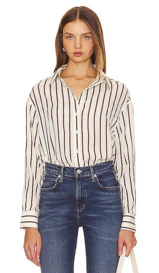 Macario Button Down in Taupe & Brown | Revolve Clothing (Global)