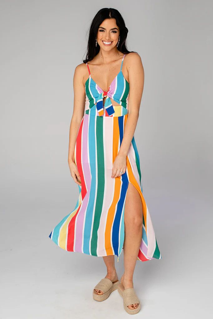 Skye Tie-Front Midi Dress - Fiesta | BuddyLove