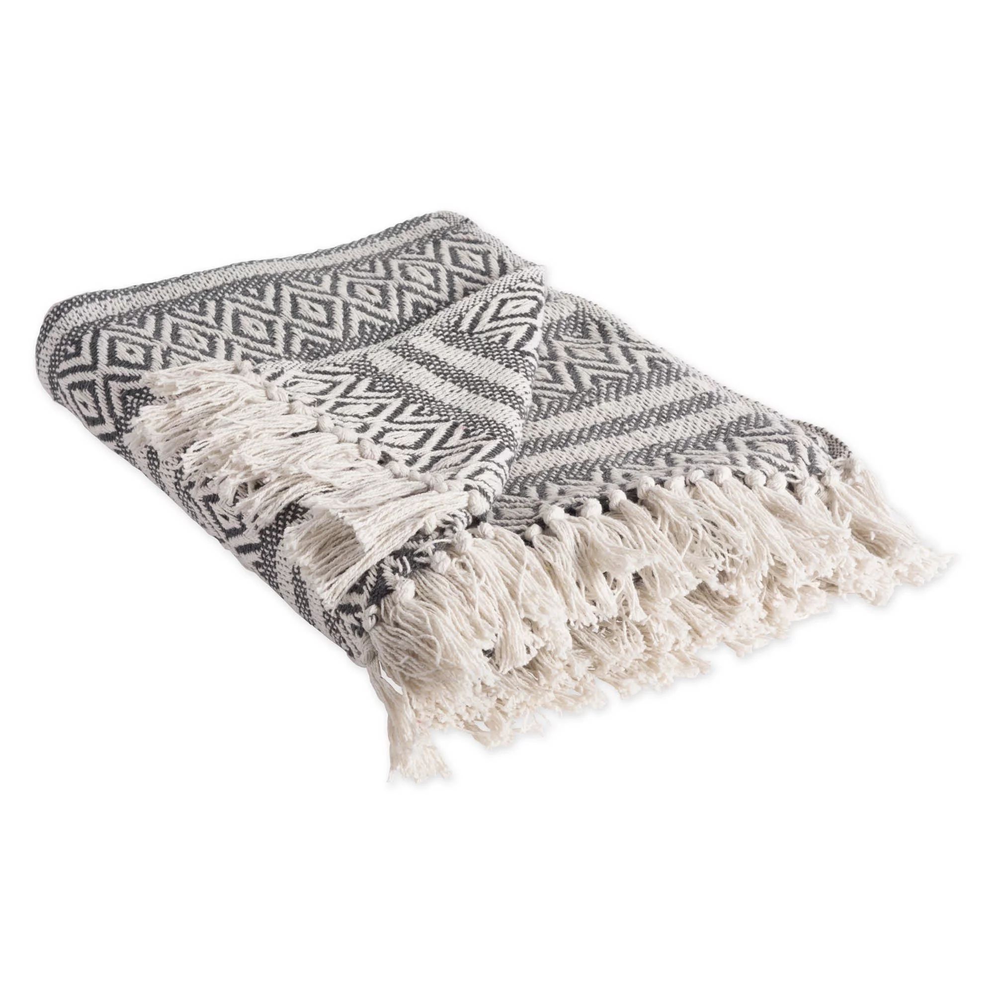 DII Rustic Farmhouse Cotton Adobe Stripe Blanket Throw with Fringe For Chair, Couch, Picnic, Camp... | Walmart (US)