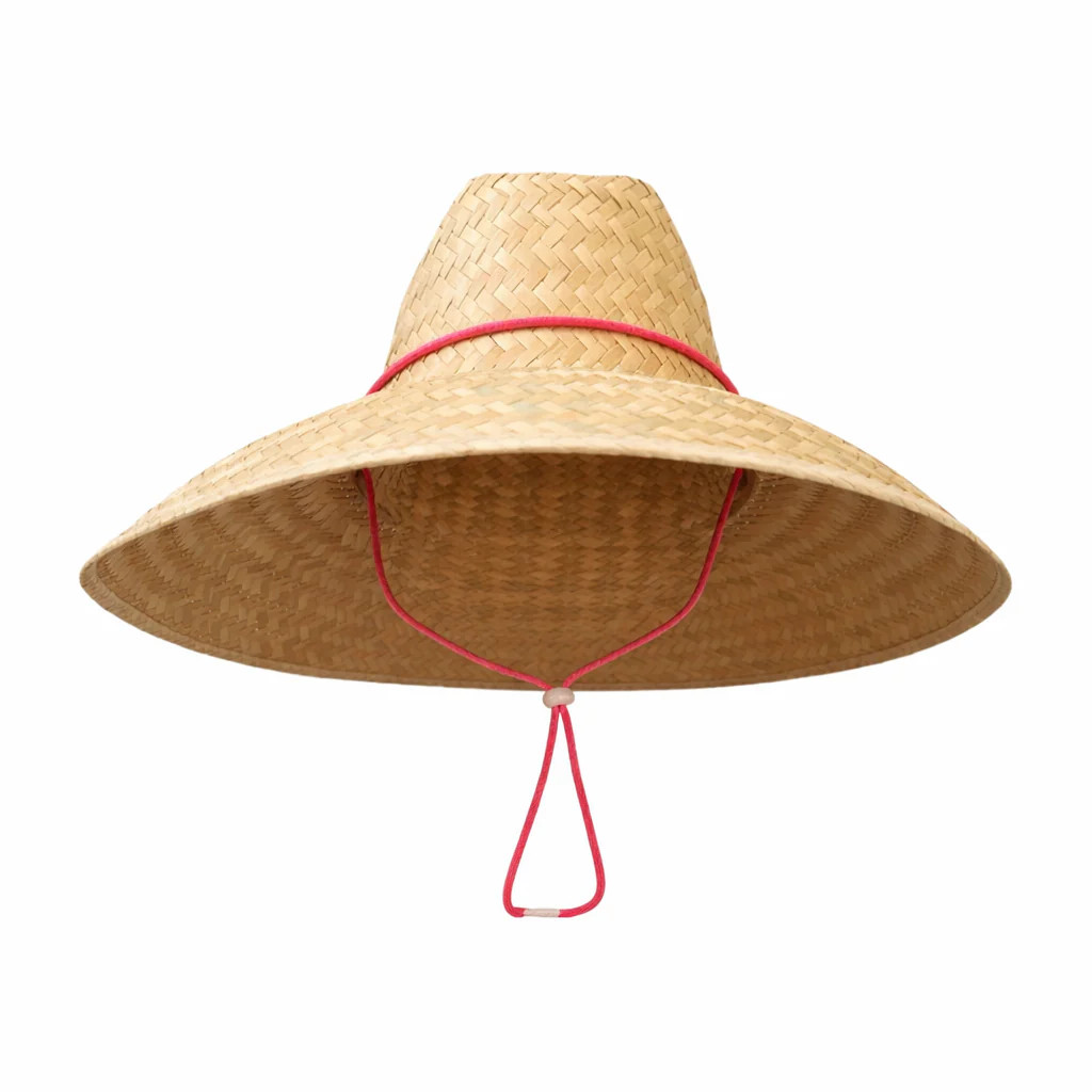 Begonia Sun Hat in Neon Pink Lanyard with Rose Quartz Toggle | Over The Moon