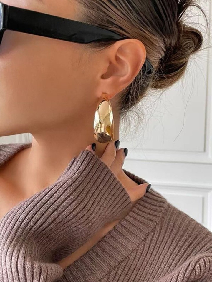 Minimalistische hoepel oorbellen | SHEIN