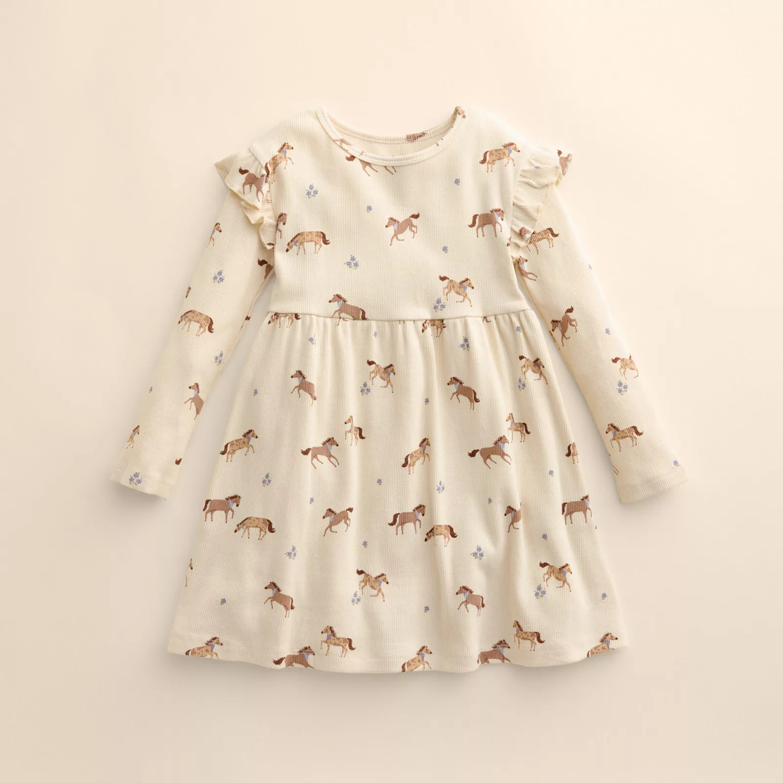 Baby & Toddler Girl Little Co. by Lauren Conrad Ruffle Sleeve Dress, Toddler Girl's, Size: 4T, Apple Check Print | Kohl's