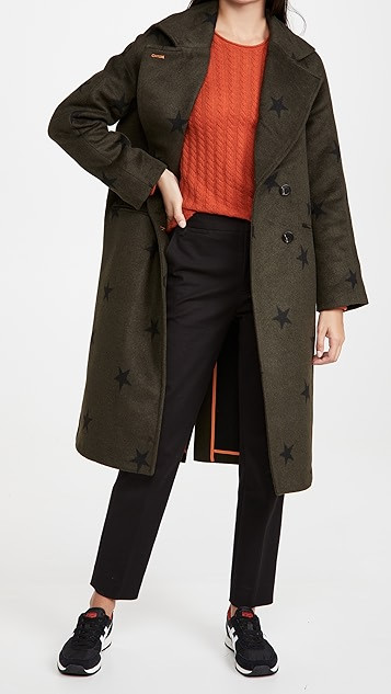 Star Print Wool Coat | Shopbop