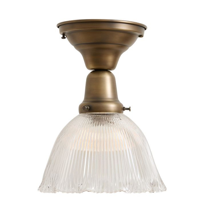 Vintage Holophane Shade Flush Mount | Rejuvenation