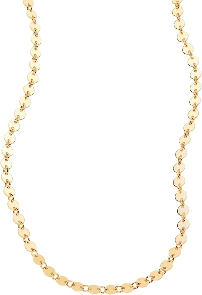 Made By Mary Poppy Choker Necklace – Delicate Linked Circle Necklace | Minimalist Layering Jewe... | Amazon (US)