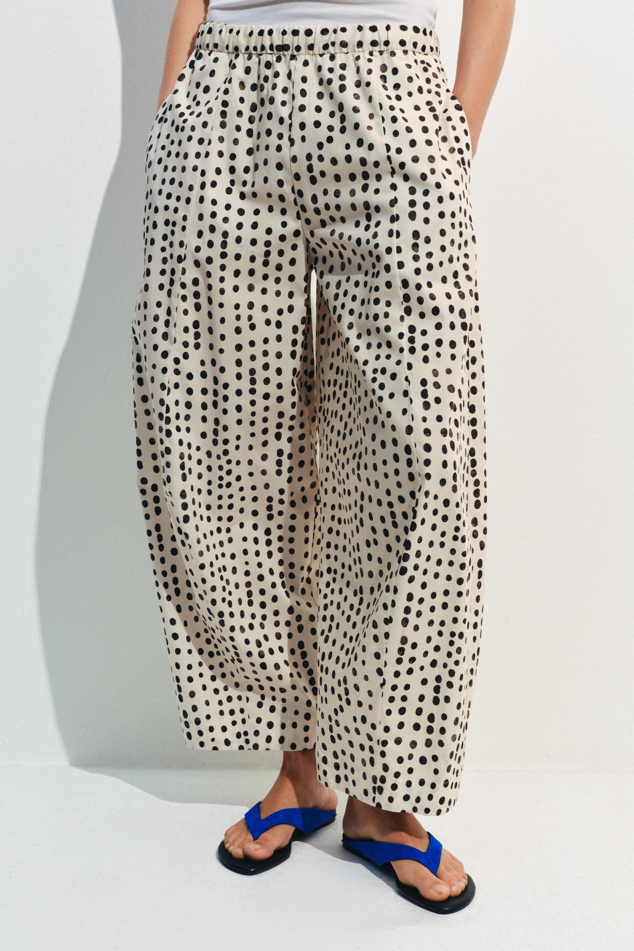 ZW COLLECTION POLKA DOT PAJAMA PANTS | Zara US