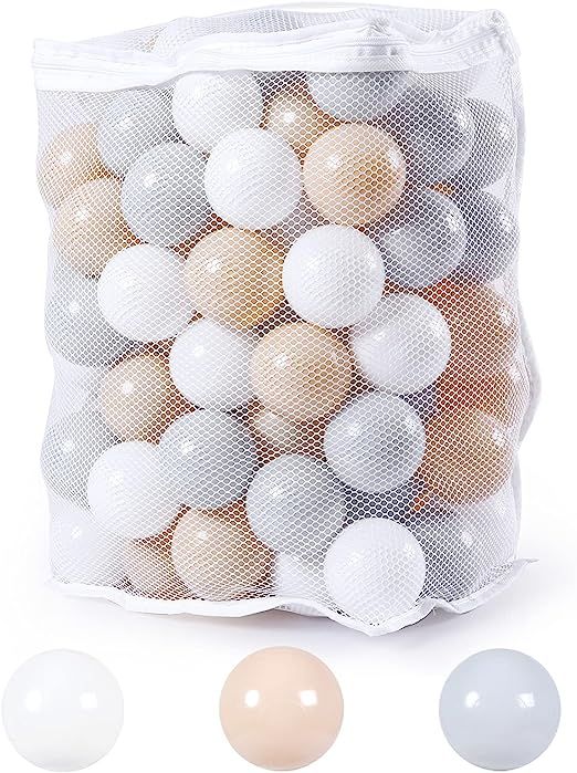 GOGOSO Play Balls for Toddlers Ball Pit - Pack of 100 Ball Pits Ball Beige, BPA Free Plastic Ball... | Amazon (US)