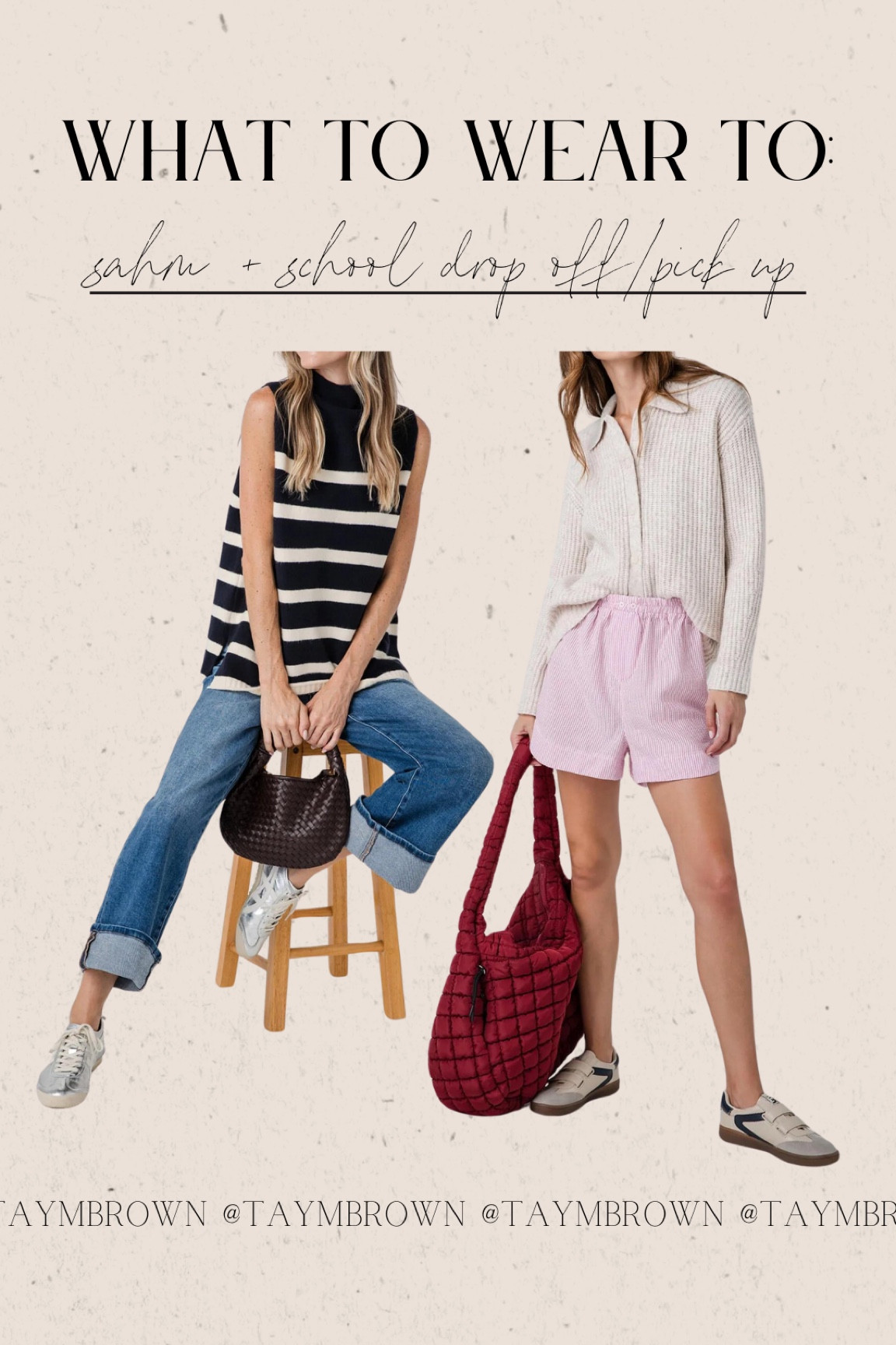 SAHM outfit / school drop off / school pick up outfits / stay at home mom outfit   

#LTKItBag #LTKShoeCrush #LTKStyleTip