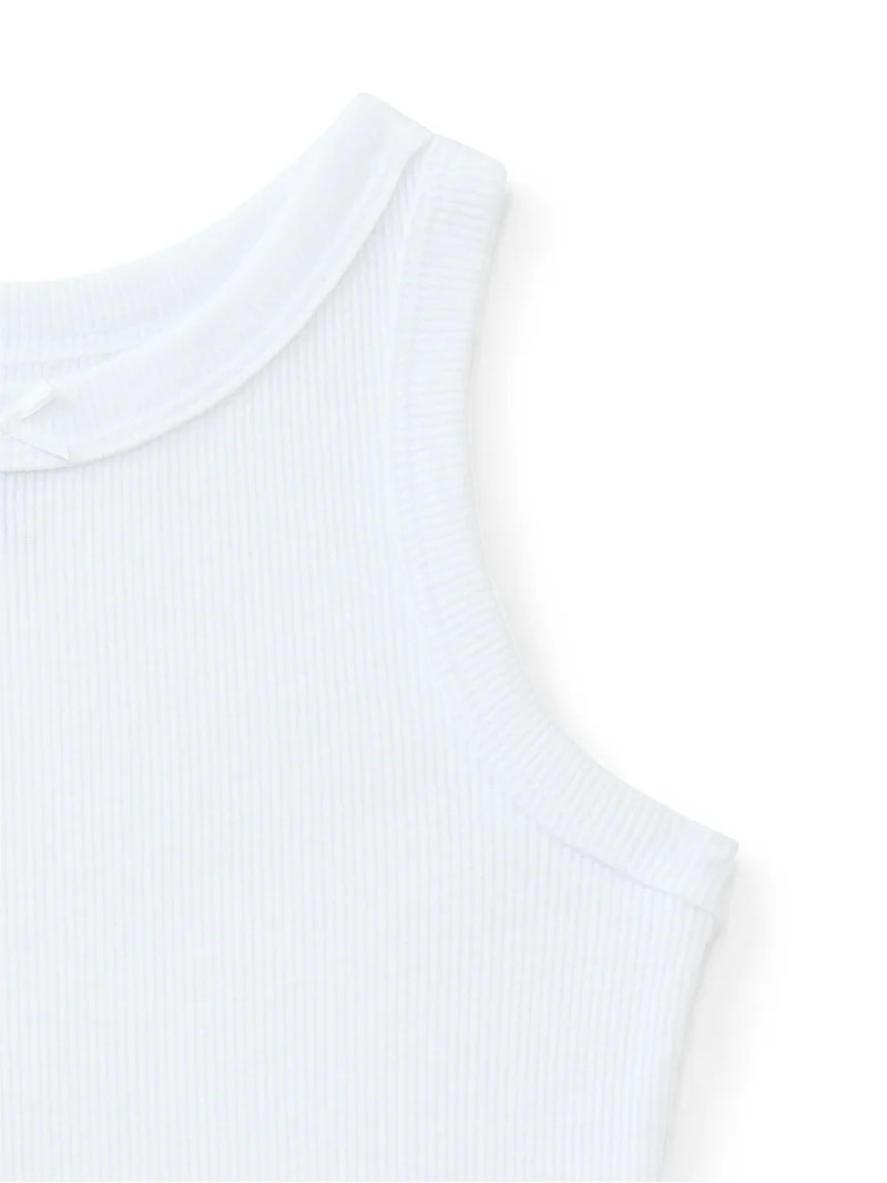 Wonder Nation Toddler Girls Ribbed Tank Top, Sizes 18M-5T | Walmart (US)