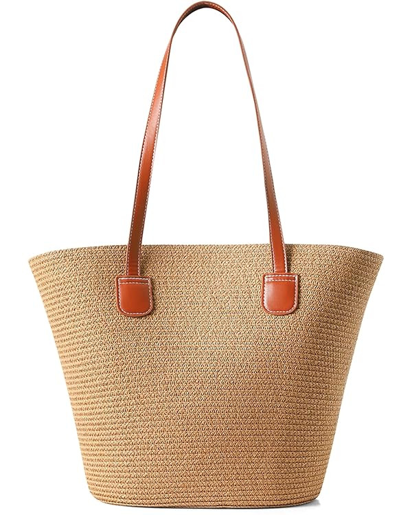 Straw Bags For Women | Travel Straw Totes Bag, Summer Woven Shoulder Bag Handbag | Amazon (US)