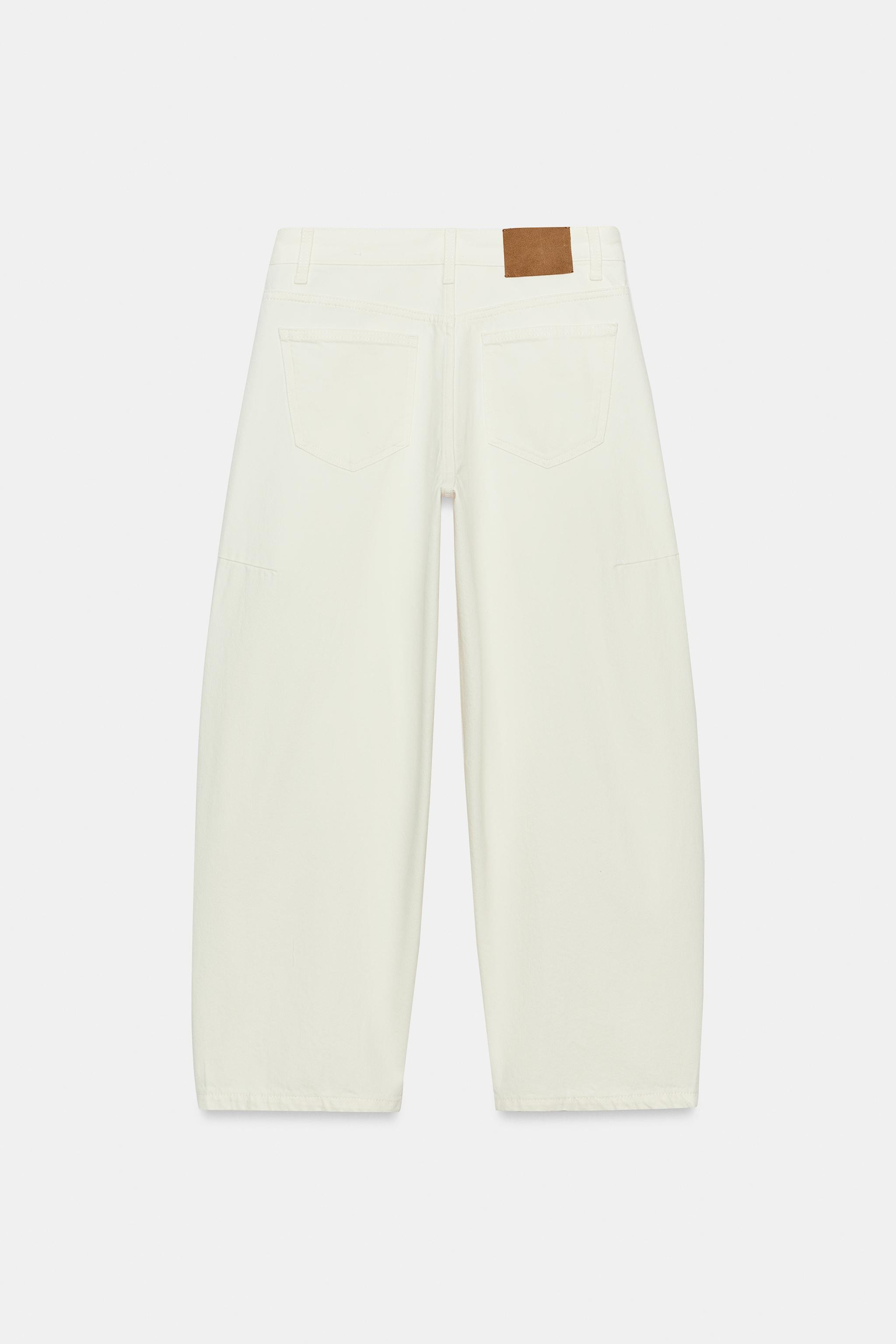 ZW COLLECTION MID-WAIST BALLOON JEANS | Zara UK