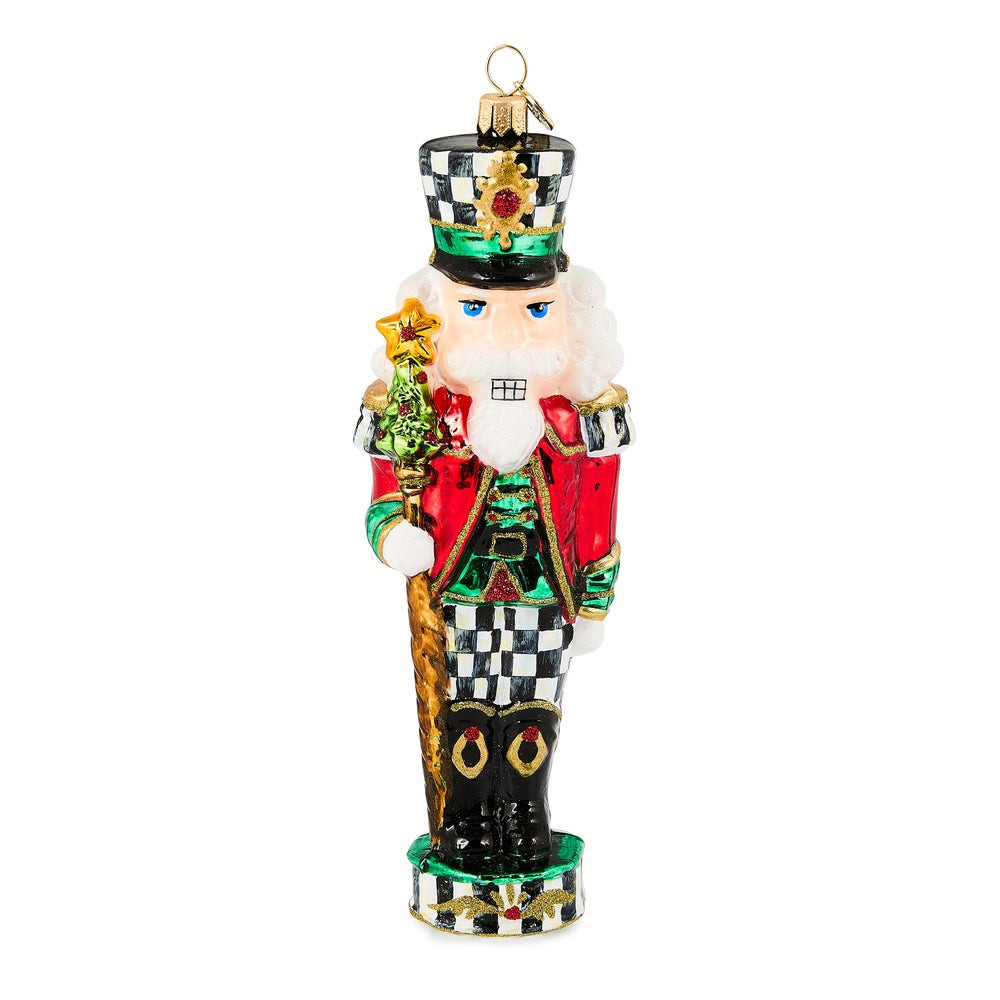 Courtly Classic Nutcracker Glass Ornament | MacKenzie-Childs