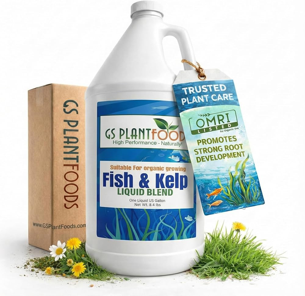 GS Plant Foods Liquid Fish & Kelp Fertilizer \u2013 (1 Gallon) Organic Material Review Institute ... | Amazon (US)