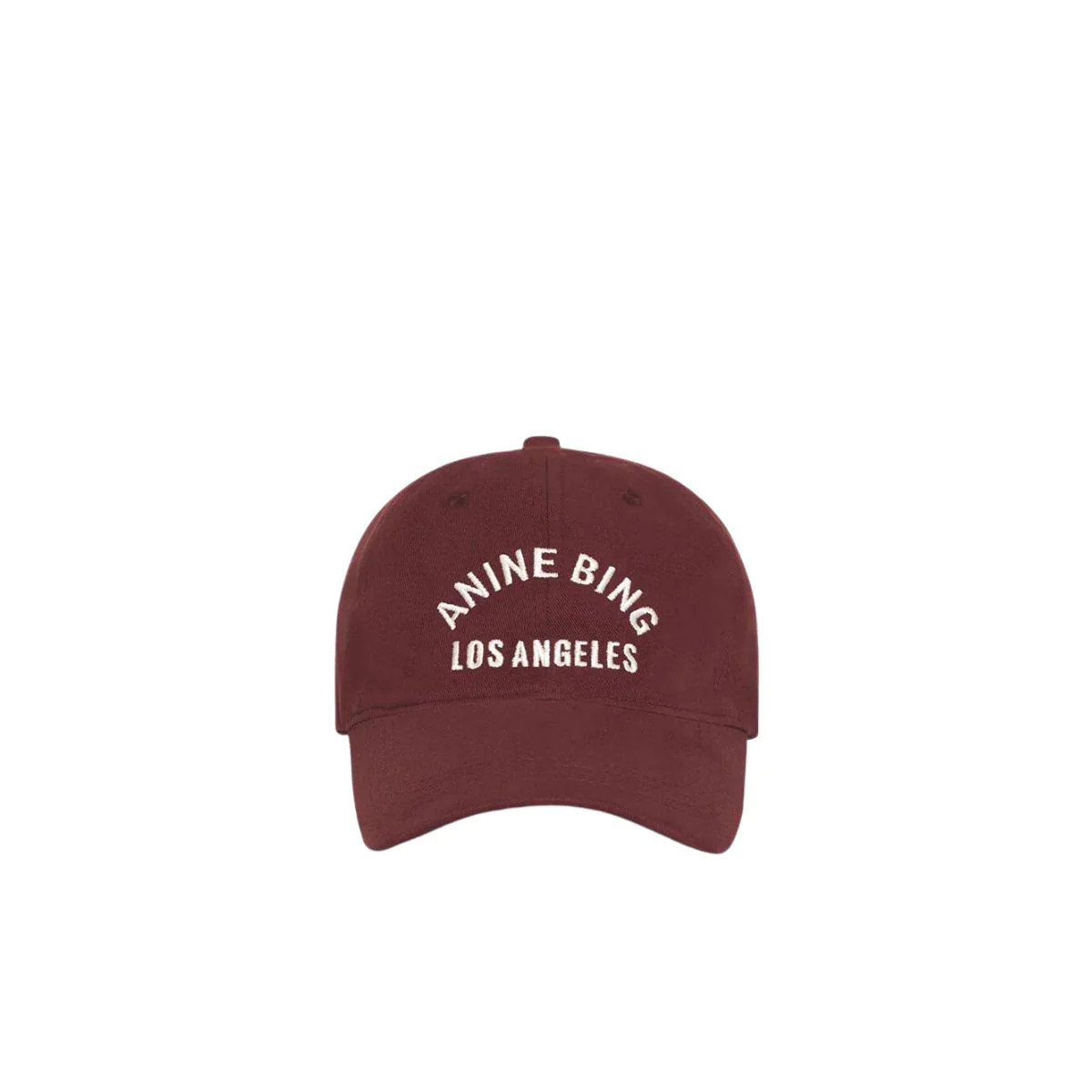 Anine Bing Jeremy Baseball Cap LA in Dark Cherry | Ambiance