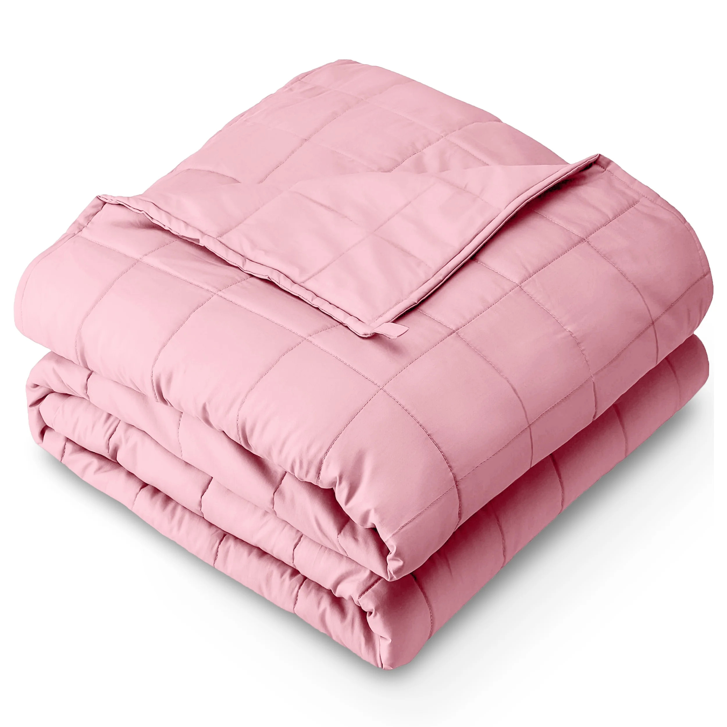 Bare Home 12 lbs Weighted Blanket for Adults and Kids - 48" x 72" - 210tc Twill Cotton, Light Pin... | Walmart (US)