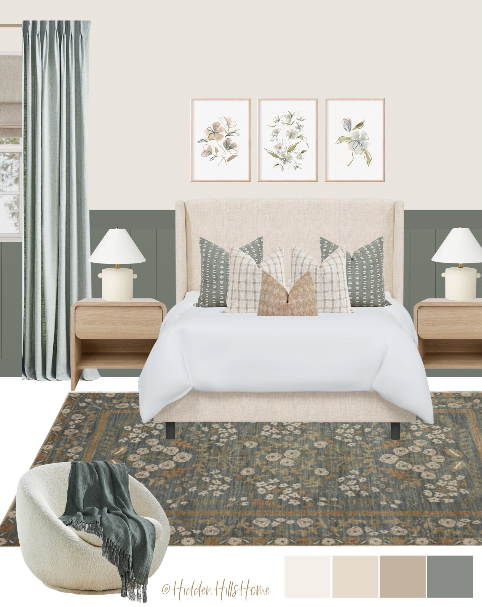 Teen girls bedroom decor, girls room decor ideas, teen girls bedroom mood board, cute girls bedroom Inspo 
Wall color is SW Retreat & SW Heron Plume 
#girlsbedroom

#LTKHome #LTKSaleAlert #LTKKids