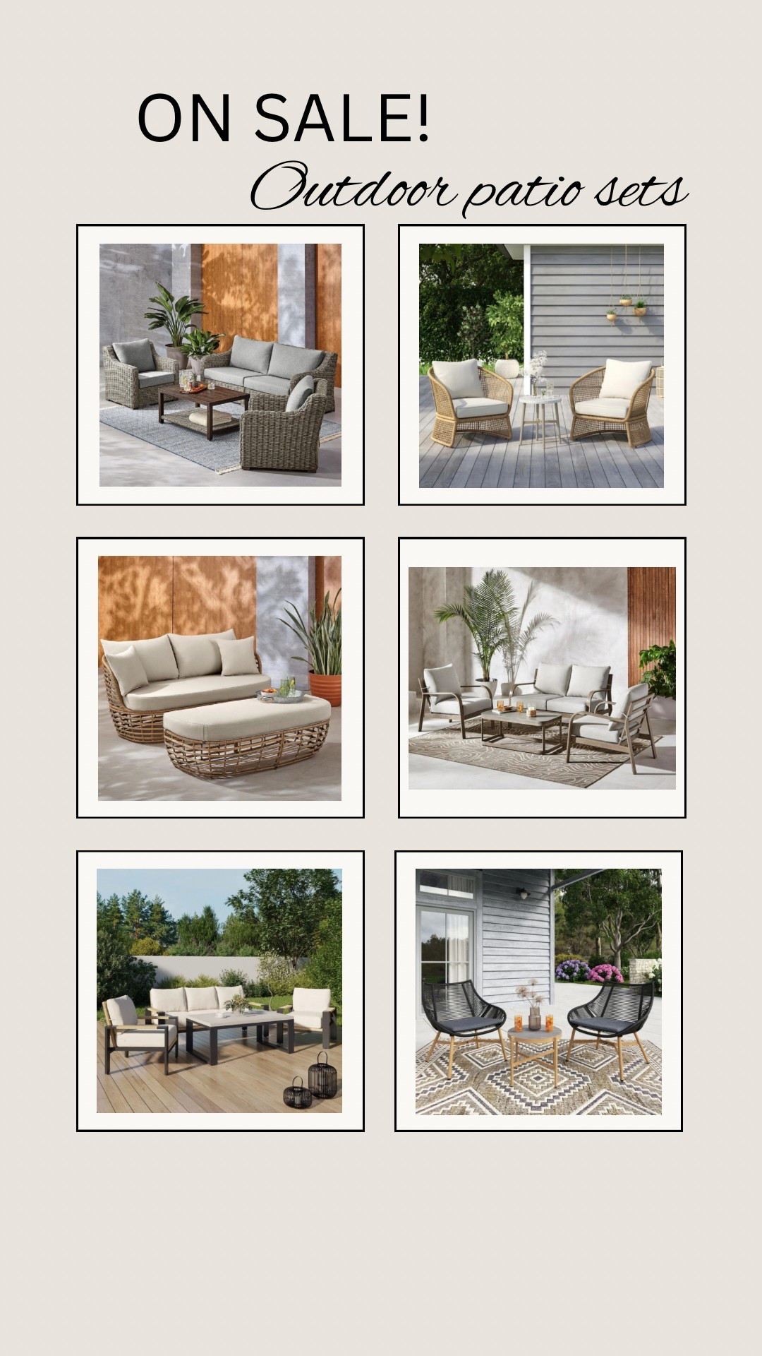 Patio sets ON SALE!

#sale #deal #outdoor #patiosets #outdoorliving #conversationsets #patio #patiofinds 

#LTKSaleAlert #LTKHome #LTKSeasonal