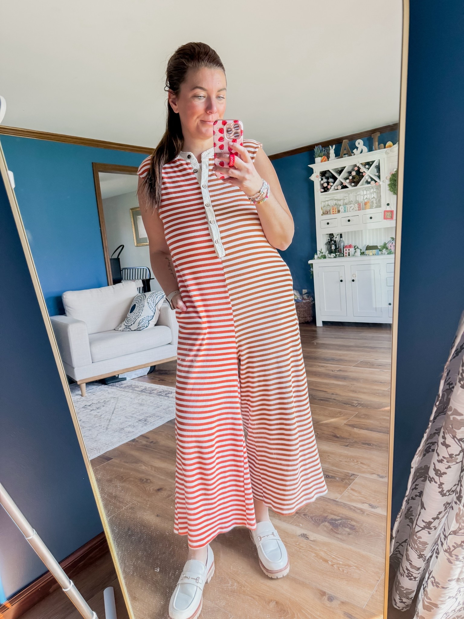 Loving this cute jumpsuit! Great for spring! Wearing size large 

#LTKMidsize #LTKootd #LTKgrwm