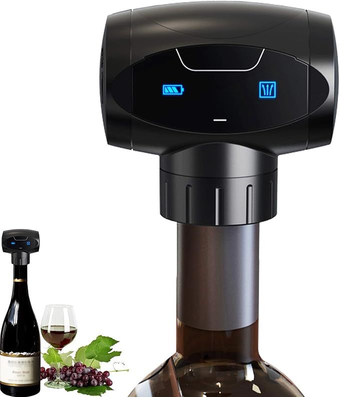 Foneta Electric Wine Stopper Vacuum Wine Saver Automatic Wine Bottle Stopper Vacuum Pump with Foo... | Amazon (US)