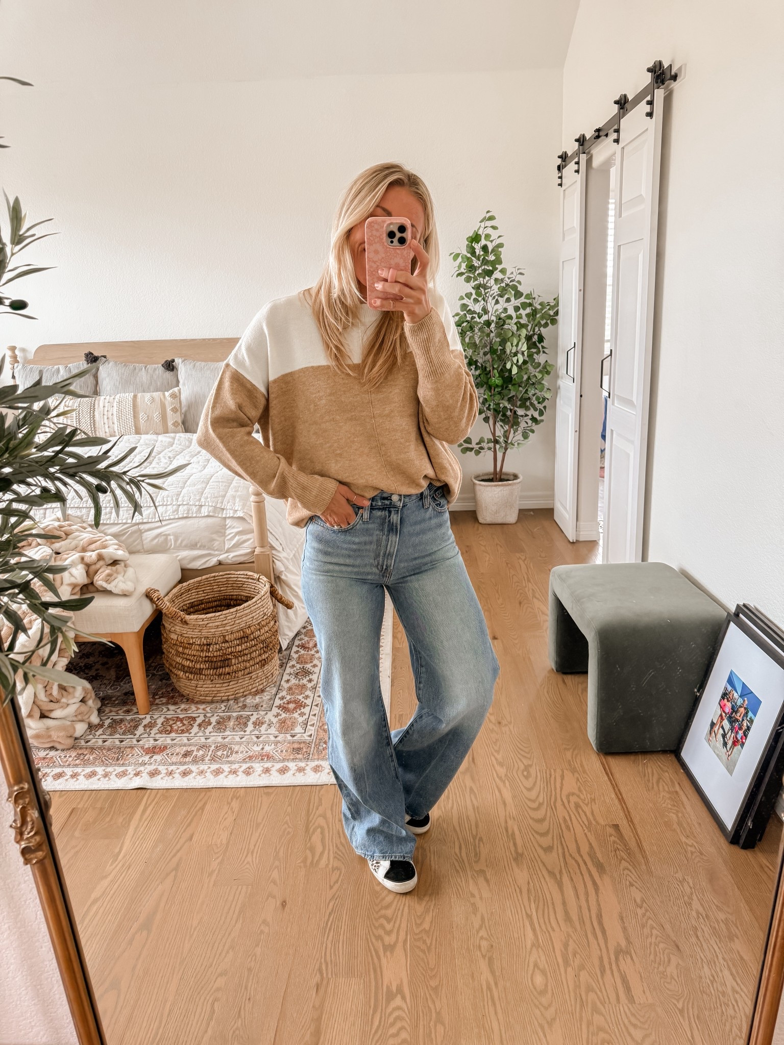 Where are you medium in this cozy sweater, it is currently on sale! It comes in. Lots of color options. Jeans are true size.

Sarah Joy, Nordstrom finds, fall outfit, game day outfit 

#LTKFindsUnder50 #LTKSeasonal #LTKSaleAlert