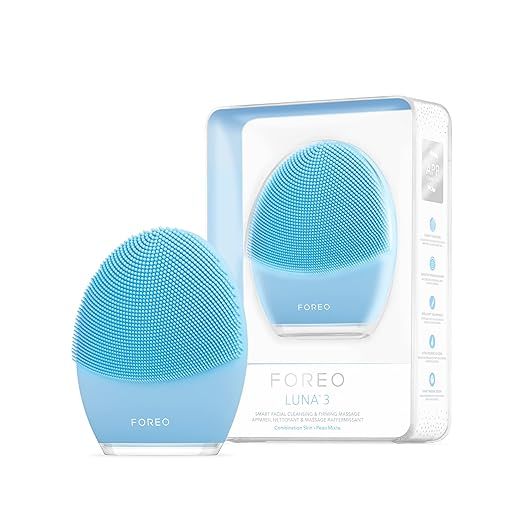 FOREO LUNA 3 for Normal, Combination and Sensitive Skin, Smart Facial Cleansing and Firming Massa... | Amazon (US)
