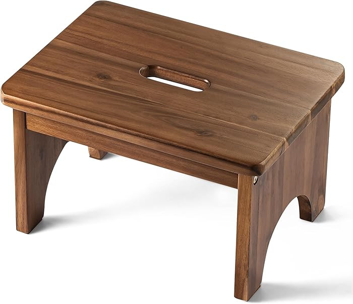 Wooden Step Stool, 9in One Step Stool for Adults, Wooden Beside Step Platform with 550 Load Capac... | Amazon (US)