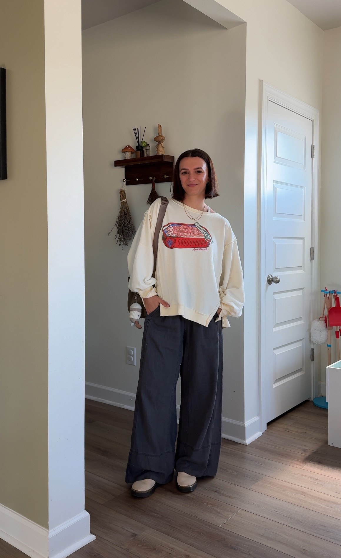 Wearing a small in top and bottoms! Comfy casual outfit for running errands🫶🏼 free people outfit 