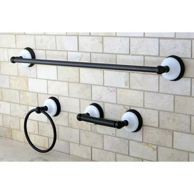 Kingston Brass Victorian 3-Piece Bathroom Hardware Set | Wayfair North America