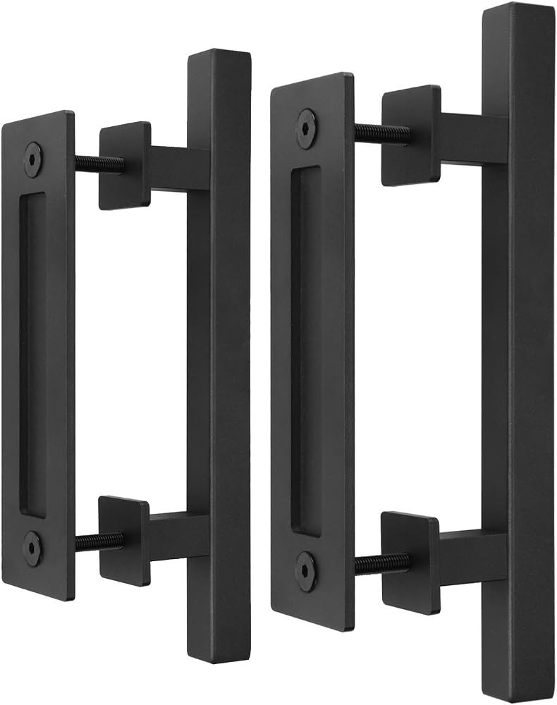 EaseLife 2 Pack 12" Sliding Barn Door Handles and Pulls Hardware,Rustic Double Sided,Heavy Duty,M... | Amazon (US)