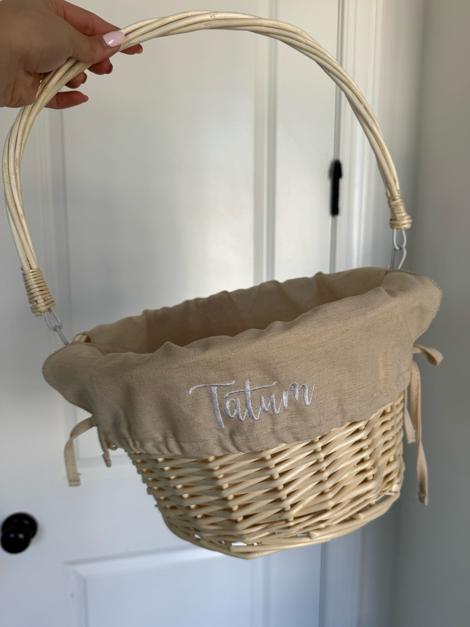 Customized Easter basket🐣🌷 I can’t wait to fill it up!! 

#LTKfamily #LTKkids #LTKfindsunder50