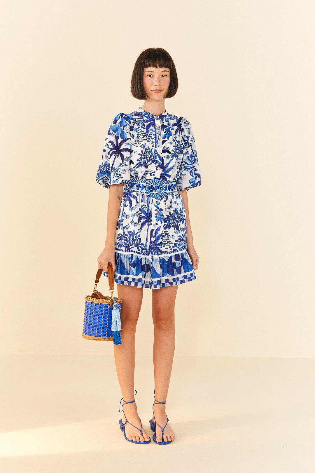 sweet rio puff sleeve mini dress | FarmRio (US)