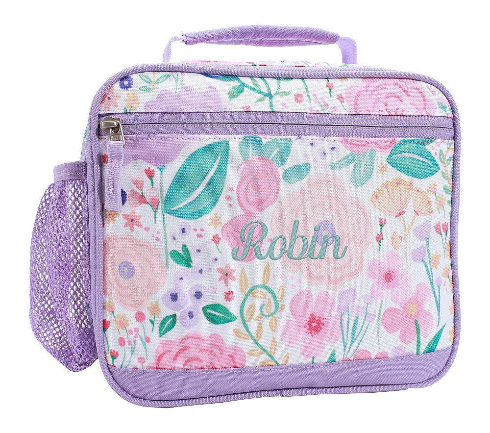 Floral Blooms Lavender Mackenzie Cold Pack RPET Lunch Box | Pottery Barn Kids