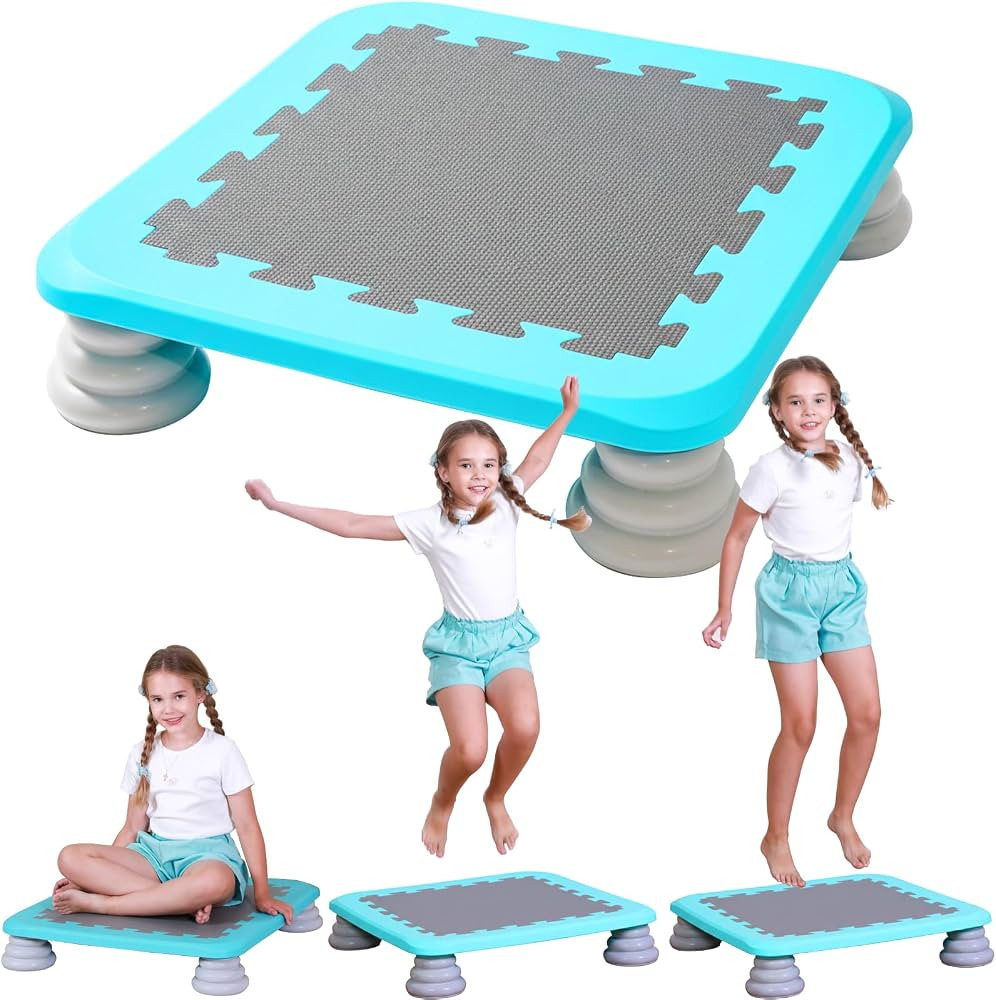 Mini Trampoline for Kids, 25 Inch Sensory Trampoline Bouncing Board with Non-Slip Base | Amazon (US)