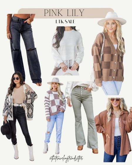 Pink Lily boutique - fall outfit ideas - fall - sweater - cardigan - jacket - shacket - jeans - denim - hat - flares - ltk sale - pink lily - sale - thanksgiving outfit - fall pumpkin - pumpkin patch outfit 

#LTKSale #LTKstyletip #LTKfindsunder50