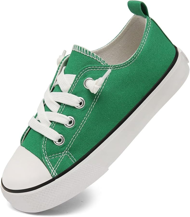 Toddler Little Kid Cushioned Canvas Shoes Slip On Sneakers Soft and Durable | Amazon (US)