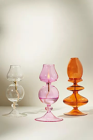 Aoife Glass Oil Lamp | Anthropologie (US)