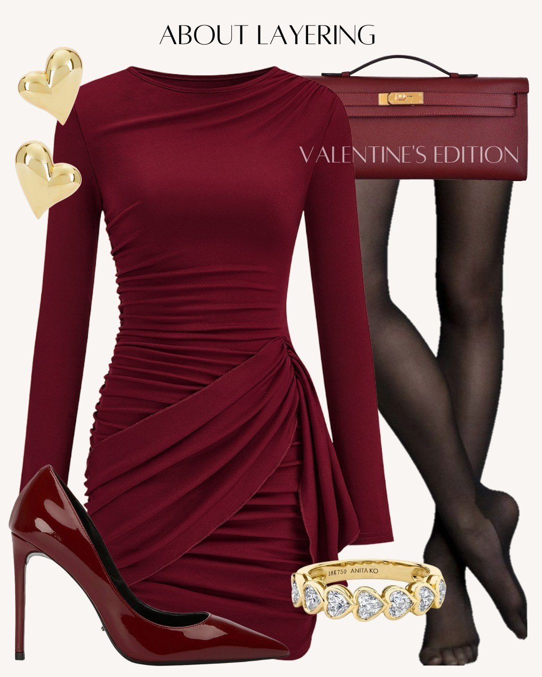 Looking for valentine's date inspo? Here's a simple yet statement look. The dress does all the talking and jewelry hints the intentions! ❤️Save this look for your The date night!

#LTKValentine #LTKootd #LTKSaleAlert