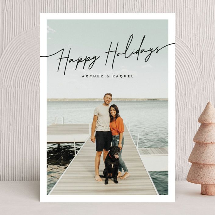 "On Holiday" - Customizable Holiday Photo Cards by Design Lotus. | Minted