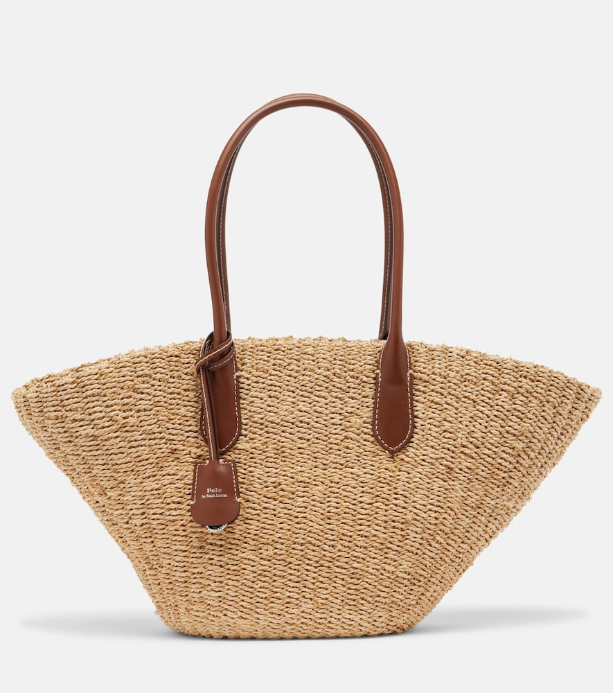 Polo Ralph Lauren Bellport Medium raffia basket bag | Mytheresa (US/CA)