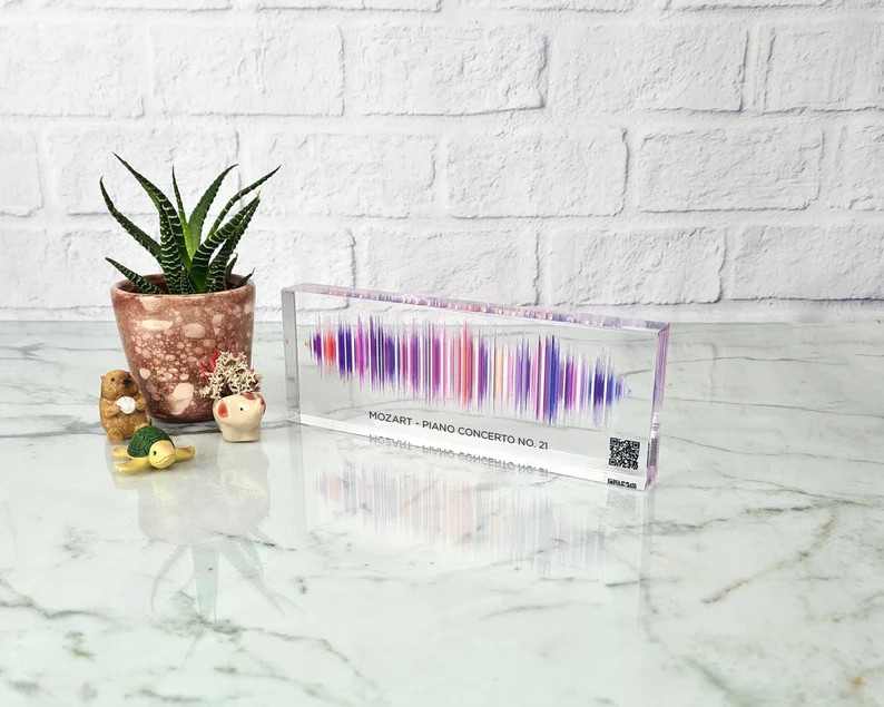 Soundwave Art, Music Plaque, Sound Wave Art, Voice Recording Gift, Song Plaque Custom, With QR Co... | Etsy (US)