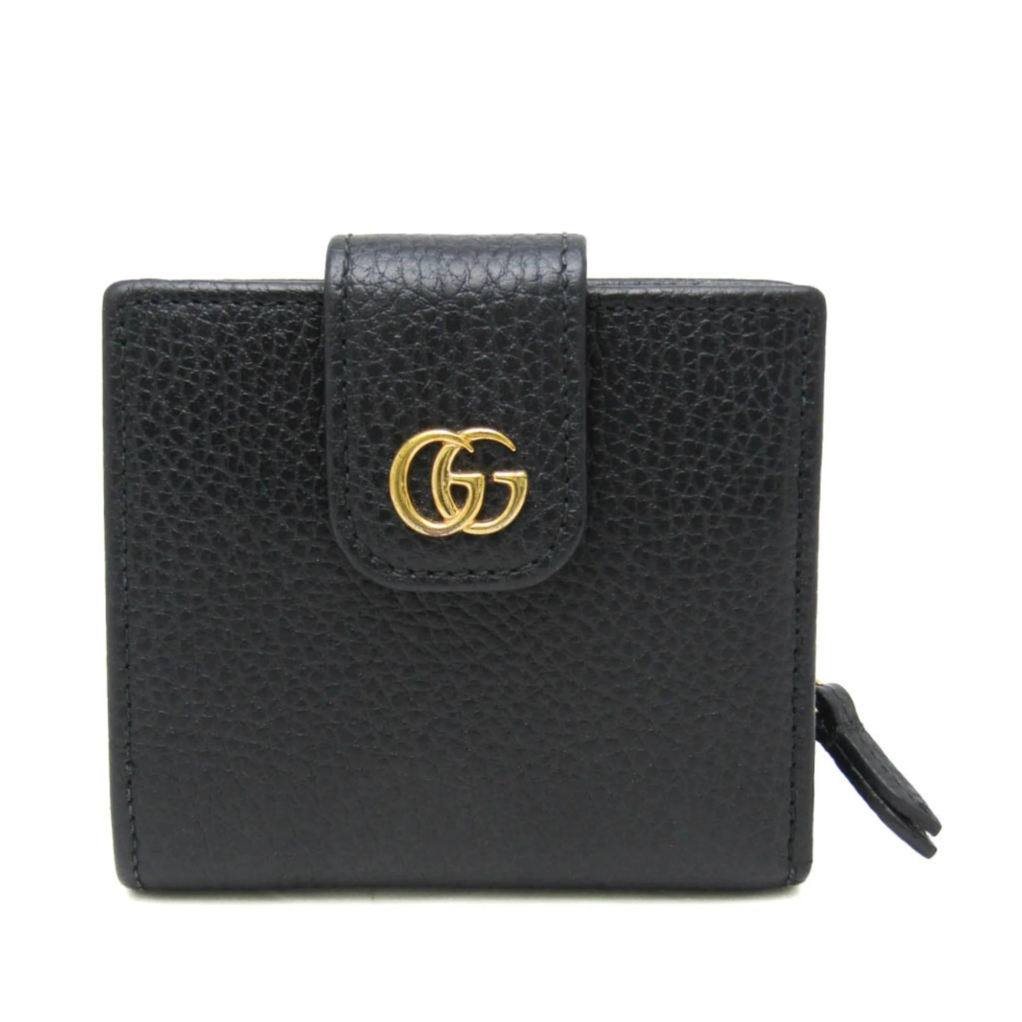 Pre-Owned Gucci GG Marmont 523193 Women's Leather Wallet (bi-fold) Black (Good) | Walmart (US)