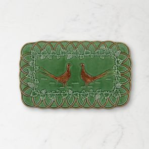 Bordallo Pinheiro Woods Small Rectangular Pheasant Platter | Williams-Sonoma
