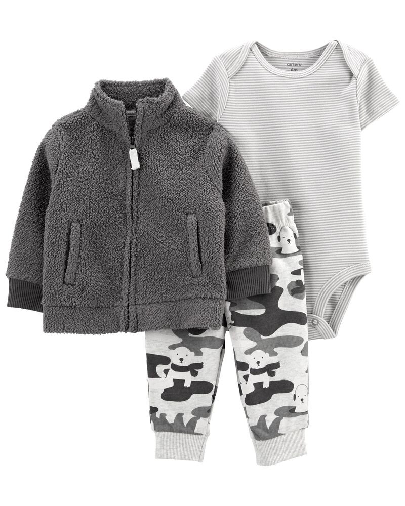 3-Piece Sherpa Jacket Set | Carter's