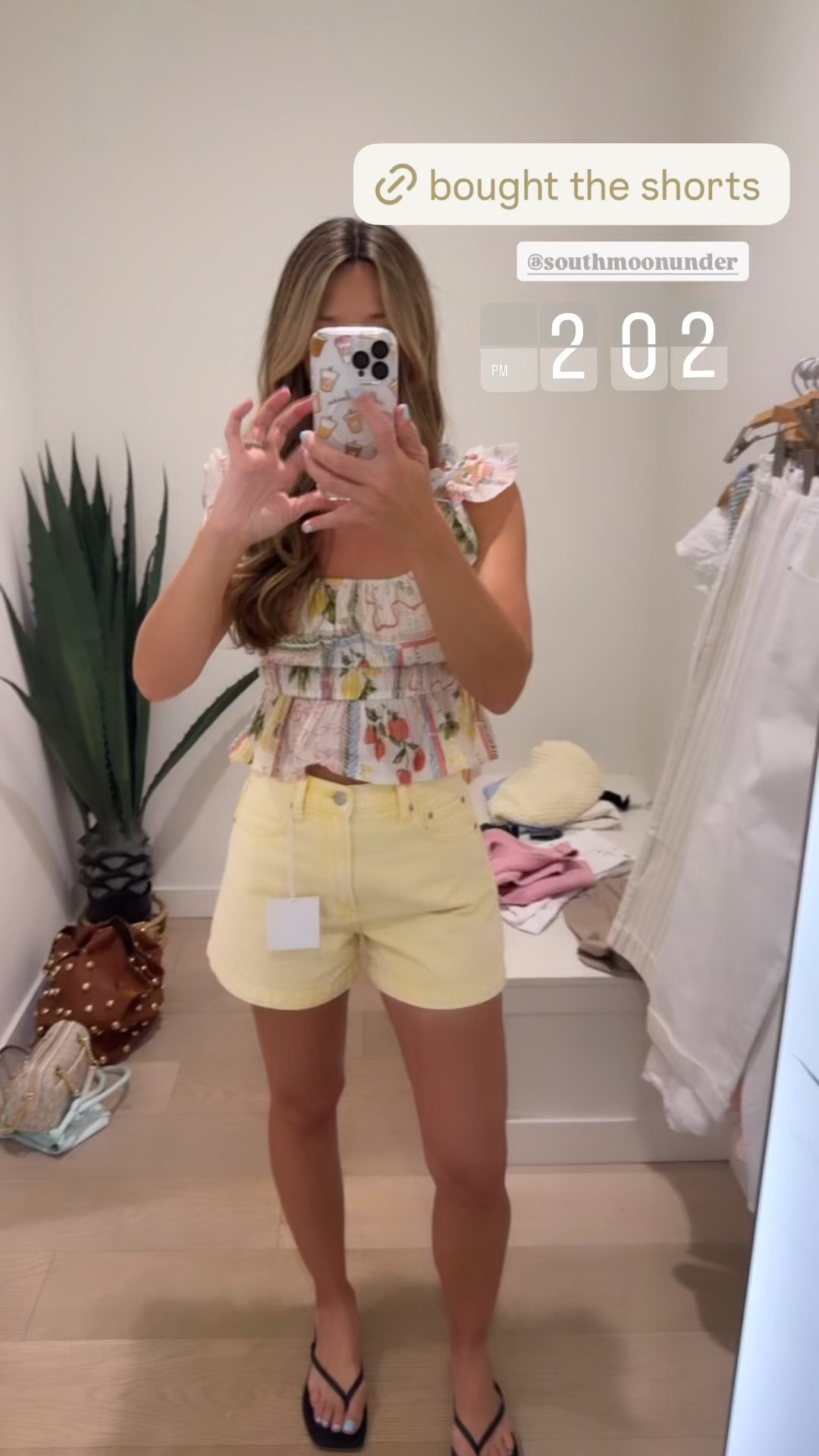 Obsessed with these yellow shorts
Size 26
Top small

#LTKvlog #LTKSeasonal #LTKOver40