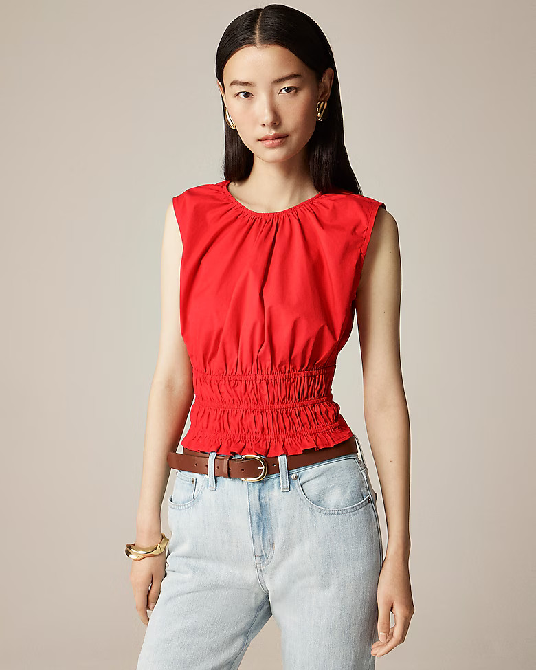 Hyacinth top in cotton poplin | J. Crew US