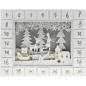 Clever Creations Wooden Christmas Advent Calendar, Countdown to Christmas, LED Holiday Decoration... | Amazon (US)