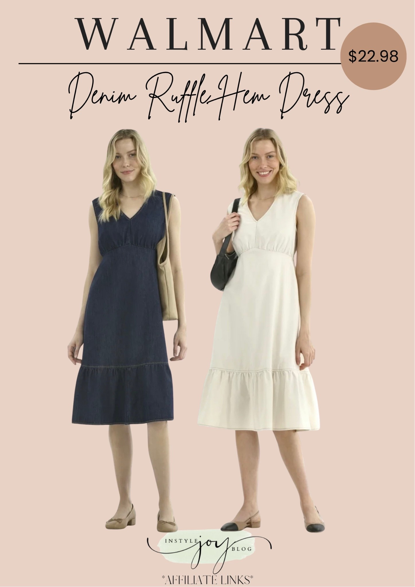 Walmart✨ summer dresses ☀️

Time and Tru Women's Sleeveless Denim Dress with Ruffle Hem, XS-XXXL

#LTKootd #LTKSeasonal #LTKWorkwear